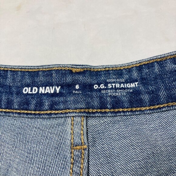 Old Navy High Rise OG Straight Leg Jeans Womens Size 6 Tall New NWT - Picture 4 of 6
